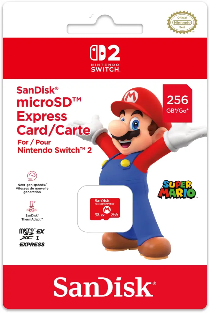 SANDISK MicroSD Express 256GB Nintendo Switch 2